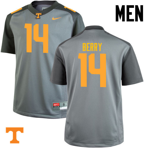 Men #14 Eric Berry Tennessee Volunteers College Football Jerseys-Gray - Click Image to Close